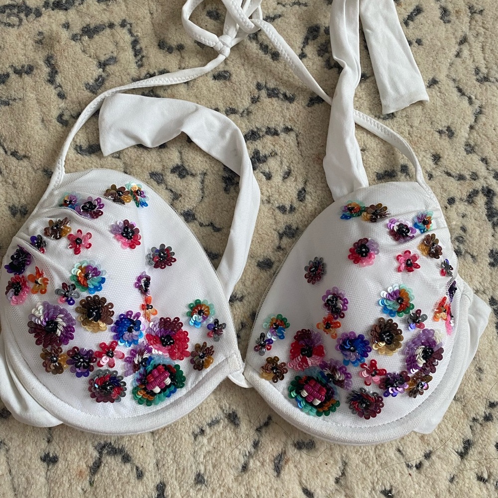 Naory embellished bikini top